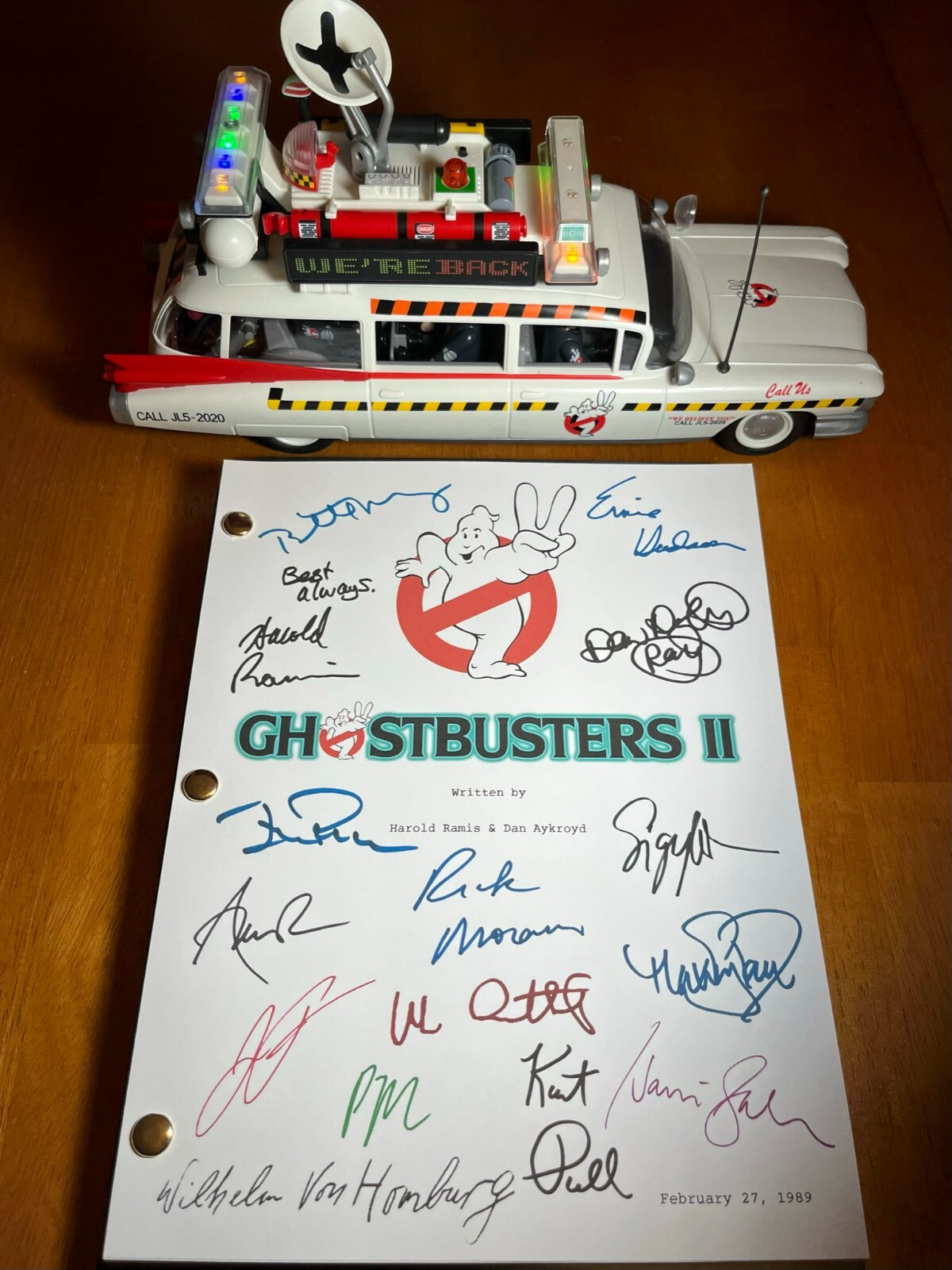 Ghostbusters II Script Cast-Signed – Autograph Reprints – 120 Pages