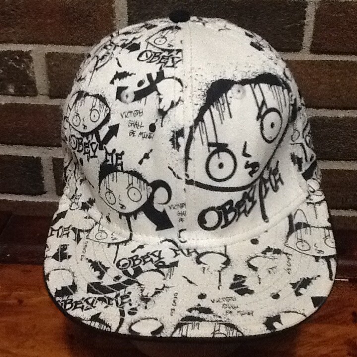 Family Guy Obey Me Cap Hat One Size S/M Flatbill 100% Cotton