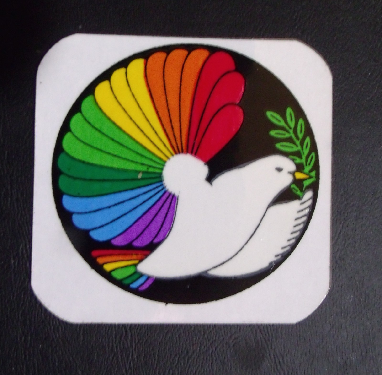 Peace Dove, Two-Way Window Sticker, approx 2 1/2″ x 2 1/2″