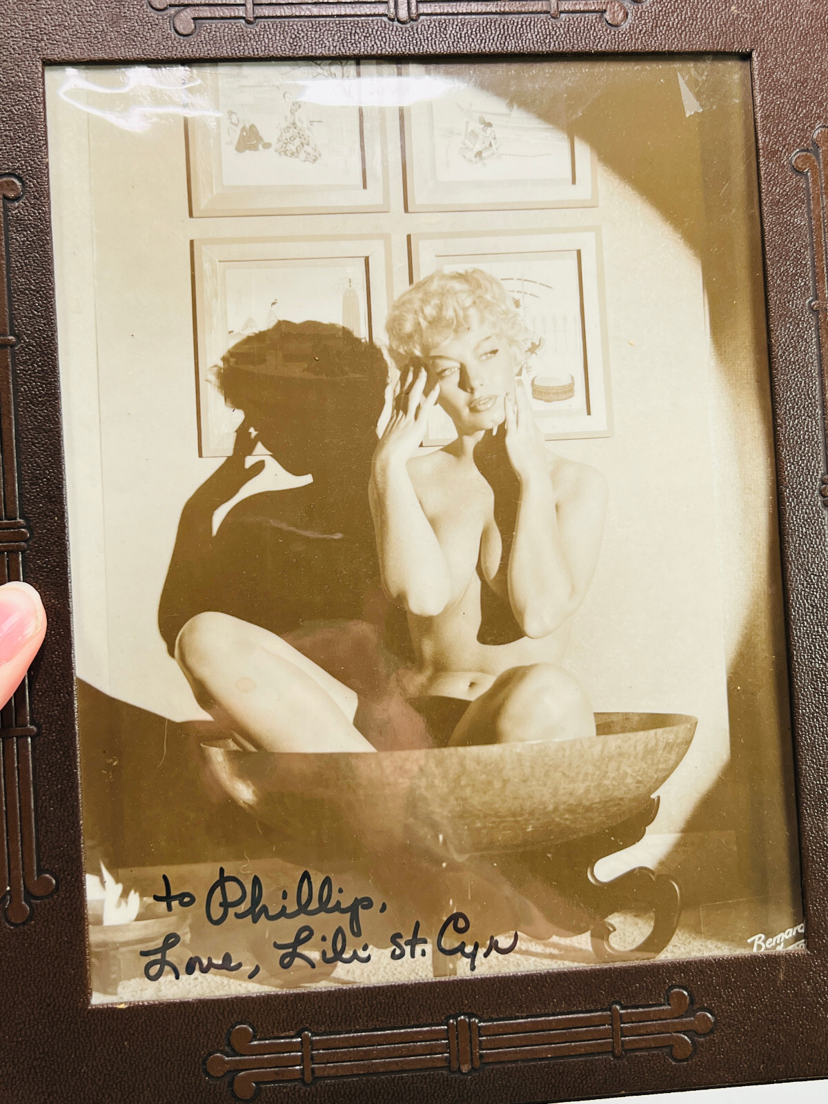 vtg Original Lili St Cyr Autographed Signed Burlesque Photo bernard of hollywood