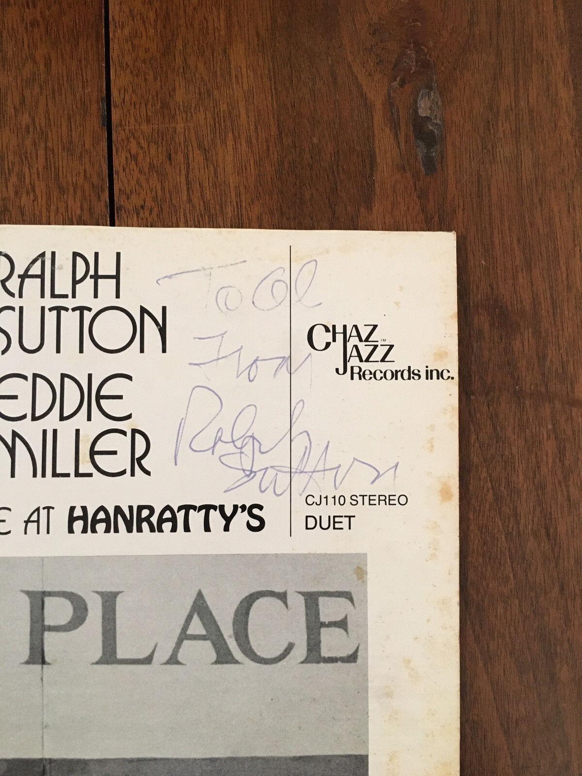 Signed Cover We’ve Got Rhythm, Ralph Sutton+Eddie Miller Live Hanratty’s, tested
