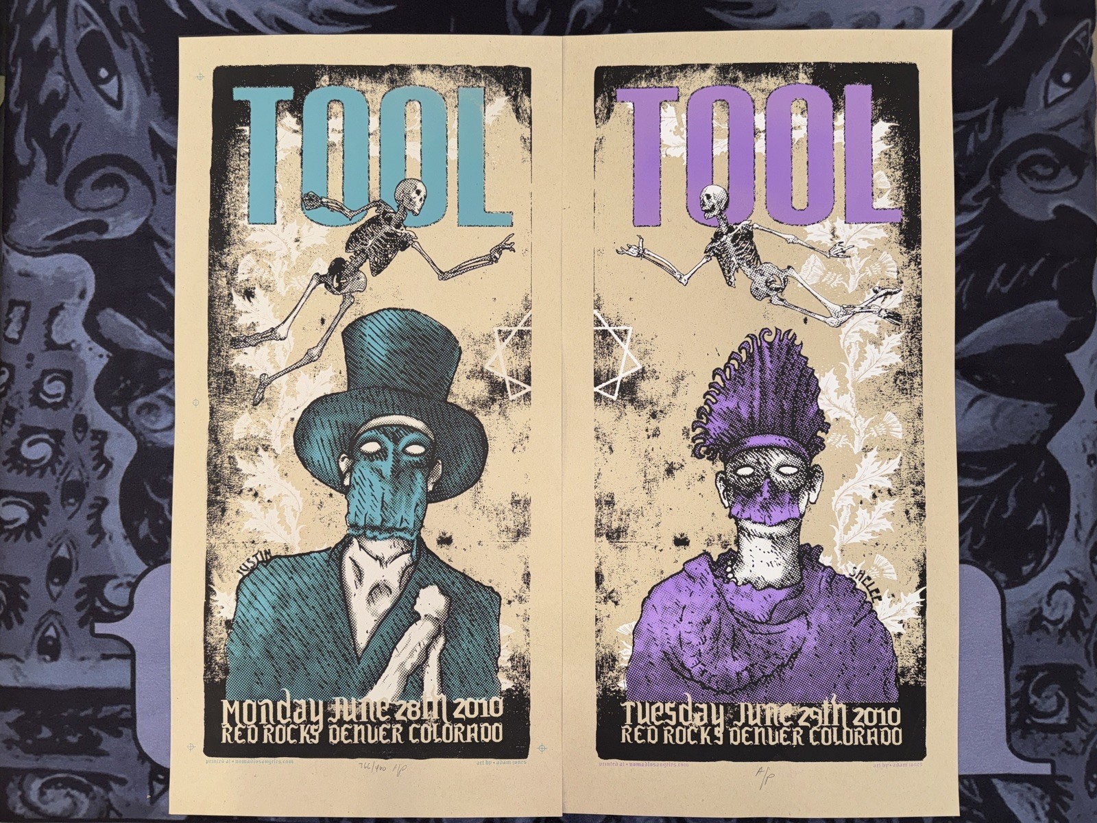 TOOL Posters Red Rocks Amphitheatre June 28th & 29th, 2010 Art by Adam Jones
