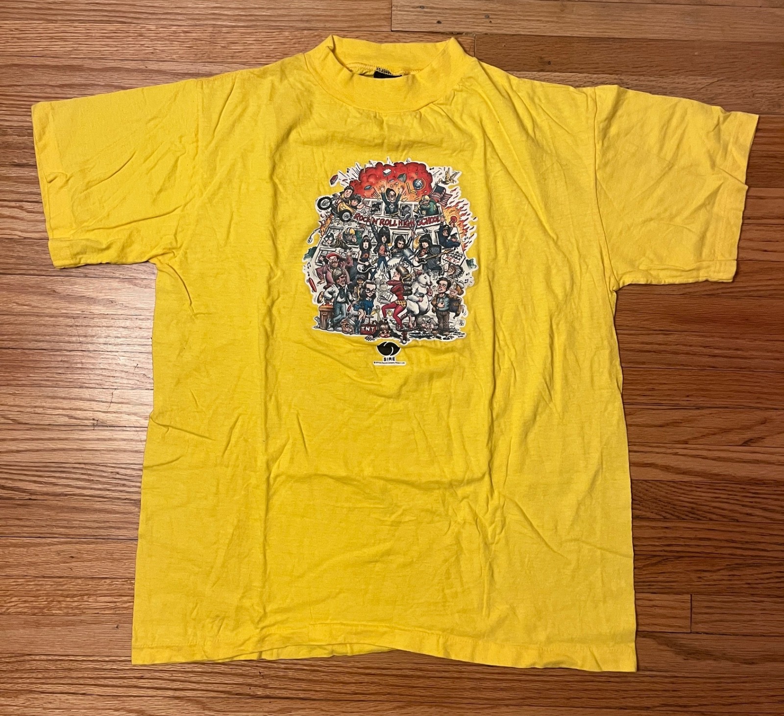 RAMONES Rock N Roll High School Soundtrack 1979 Sire Records PROMO T-Shirt PUNK