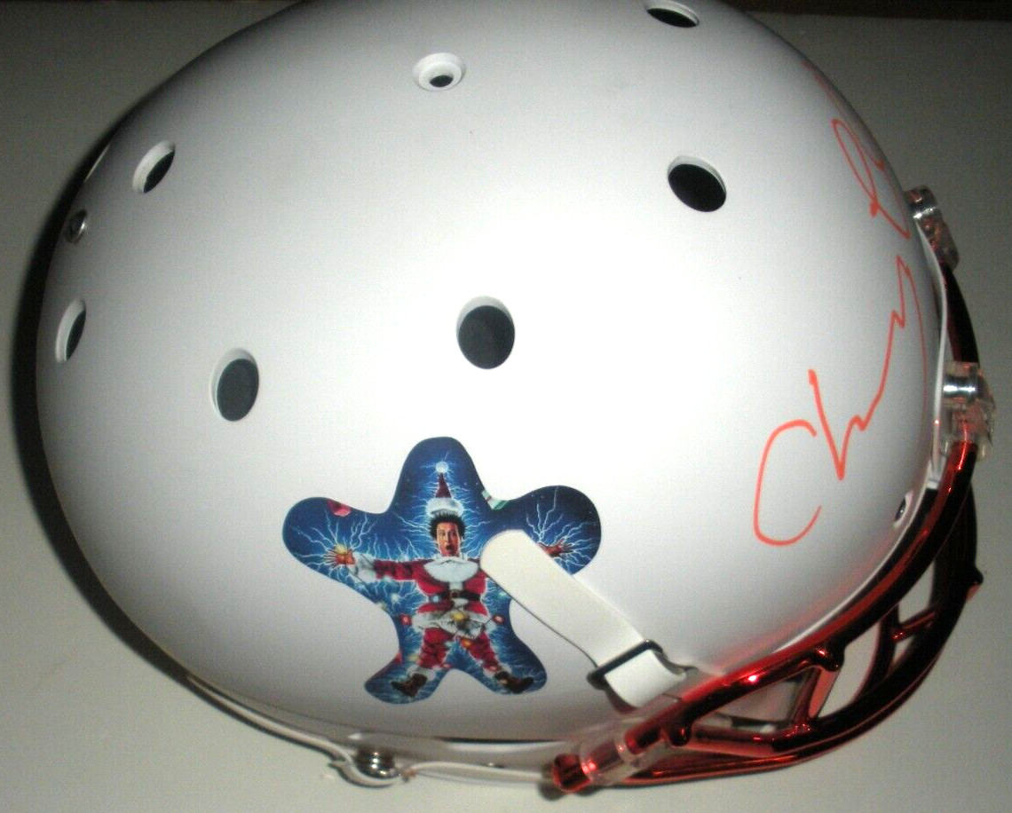 CHEVY CHASE CHRISTMAS VACATION ACTOR BECKETT/COA SIGNED FULL SIZE REPLICA HELMET