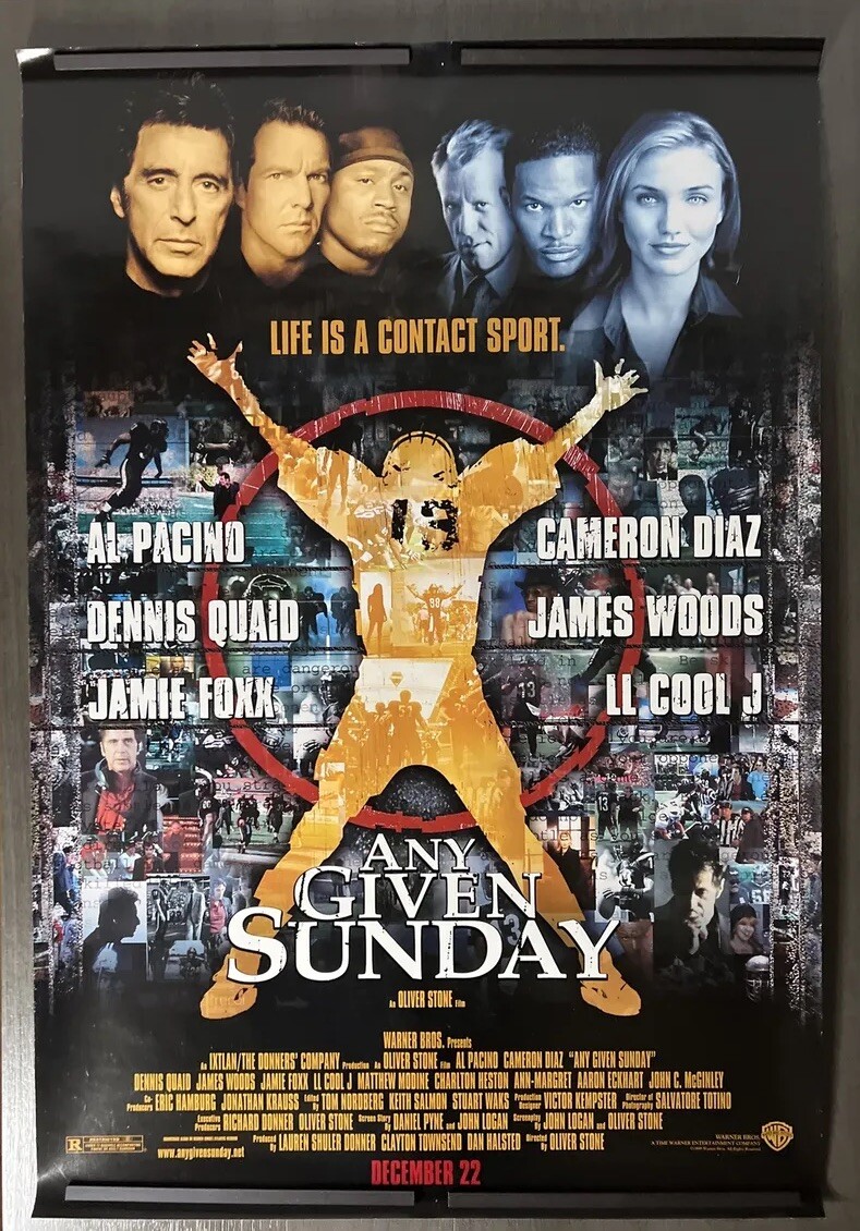 ANY GIVEN SUNDAY 1999, Original Movie Theater Film Poster – ROLLED 27×40 D/S