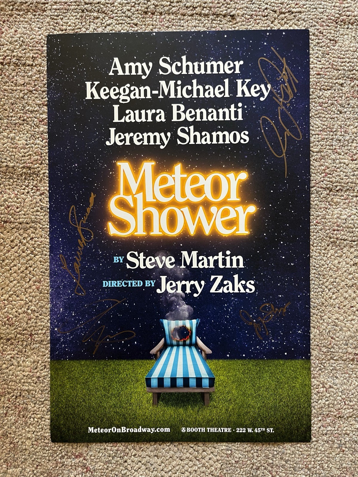 Meteor Shower – SIGNED Broadway Poster – Amy Schumer – Steve Martin Play