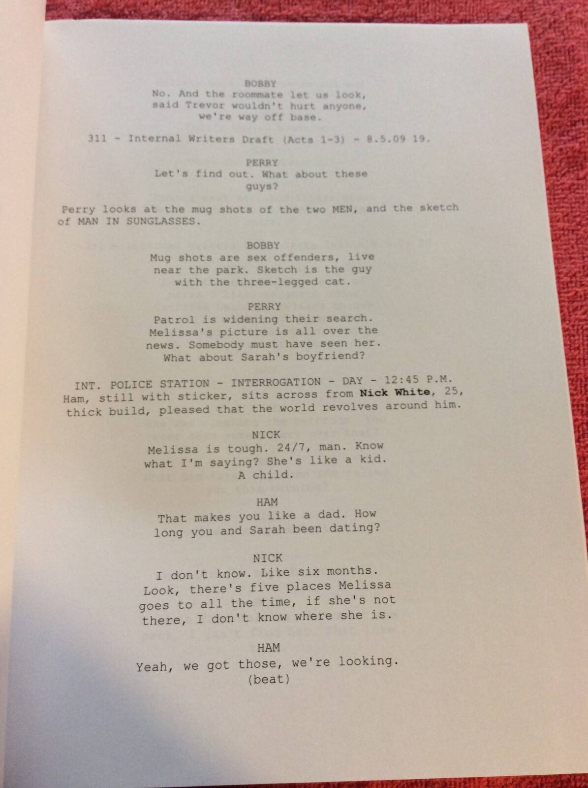 ORIGINAL SCRIPT SAVING GRACE SEASON 3 EPISODE 11 LET’S TALK TBD HOLLY HUNTER