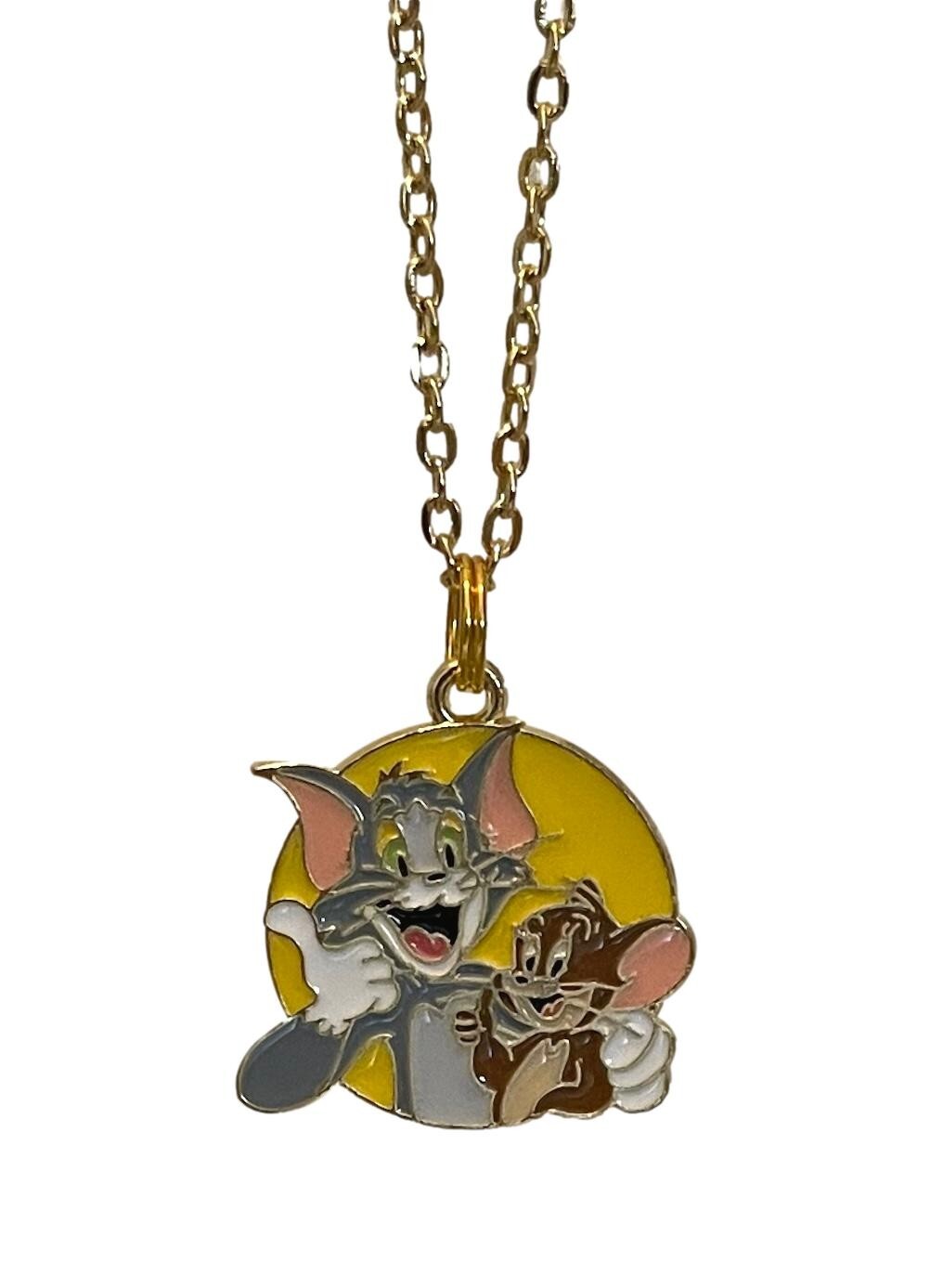 Tom and Jerry Cartoon Characters Enamel Metal Pendant