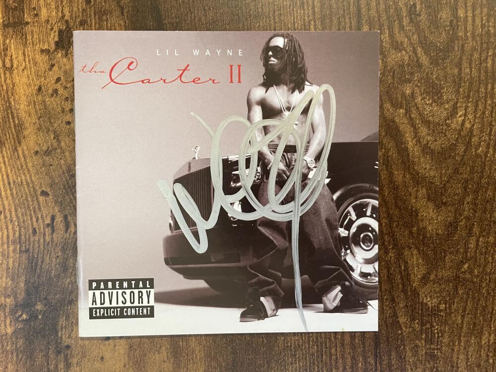 LIL WAYNE SIGNED AUTOGRAPH THA CARTER 2 FRAMED CD DISPLAY – READY TO HANG! JSA