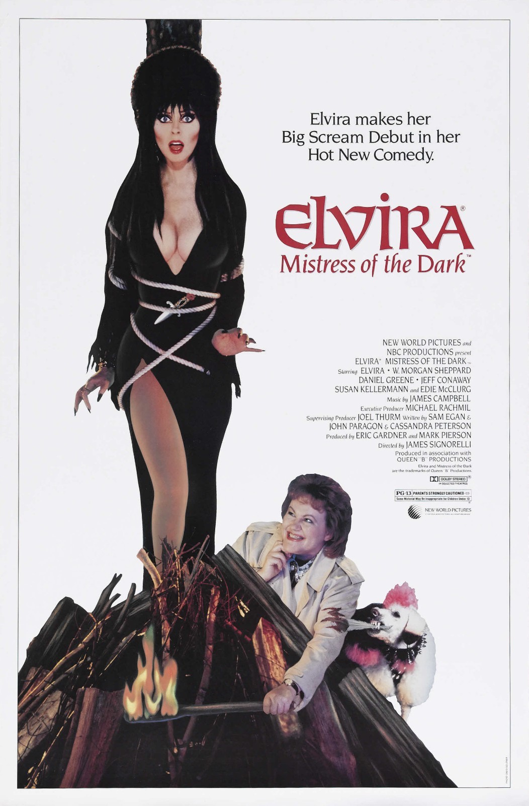 1988 Elvira Mistress Of The Dark Movie Poster 11X17 Cassandra Peterson 💀🎃🕷🍿