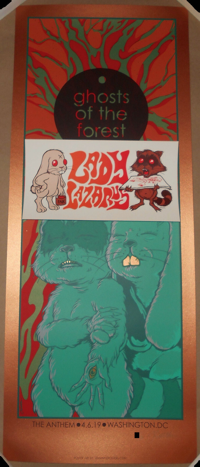 COPPER VARIANT Ghosts Of The Forest Phish Washington DC Poster Jermaine Rogers