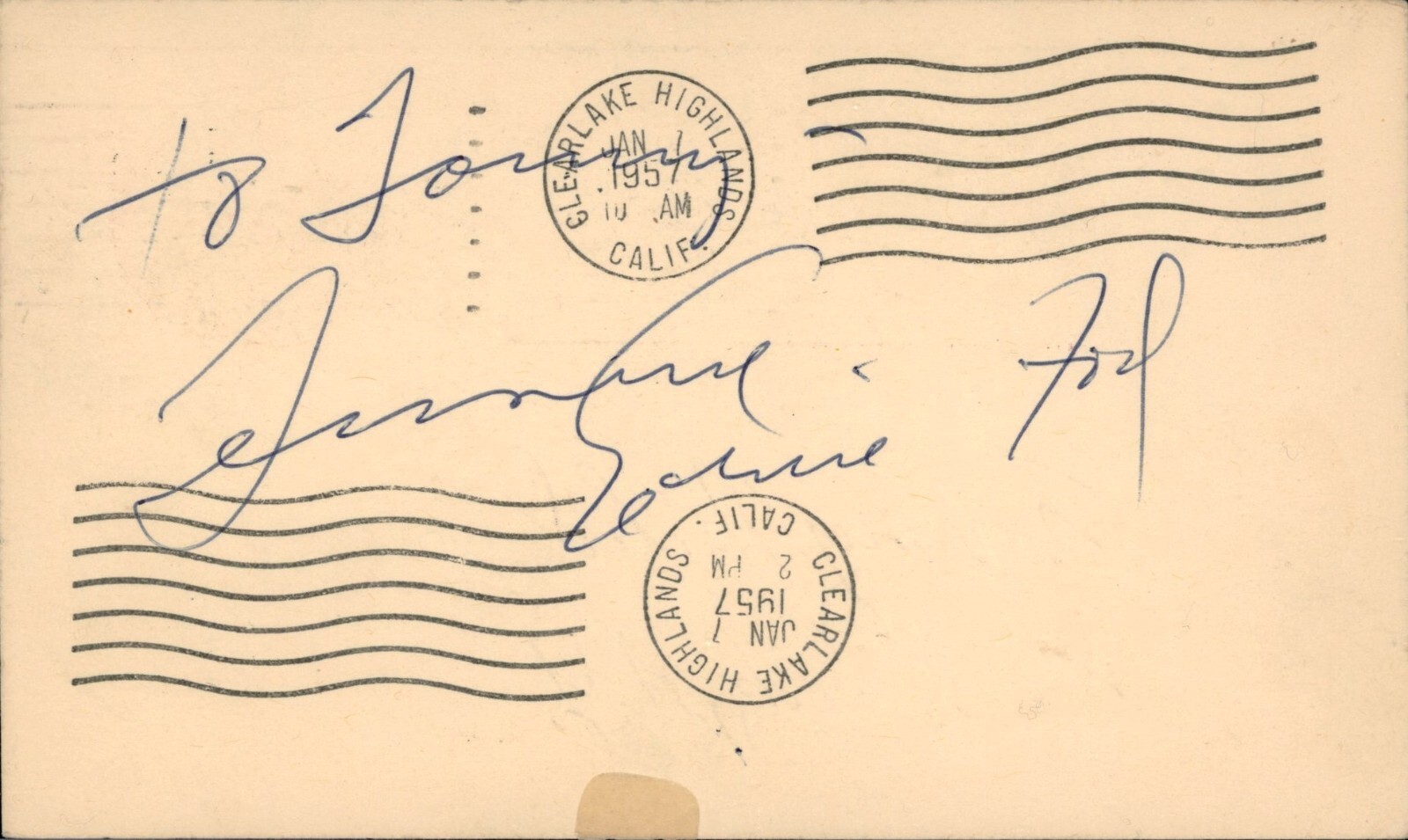 Vintage Tennessee Ernie Ford Autograph