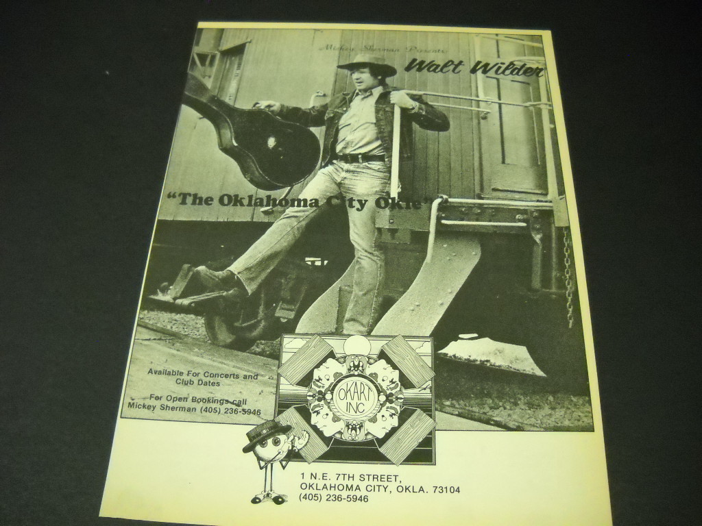 WALT WILDER The Okie gets off train in Oklahoma VINTAGE Promo Poster Ad MINT
