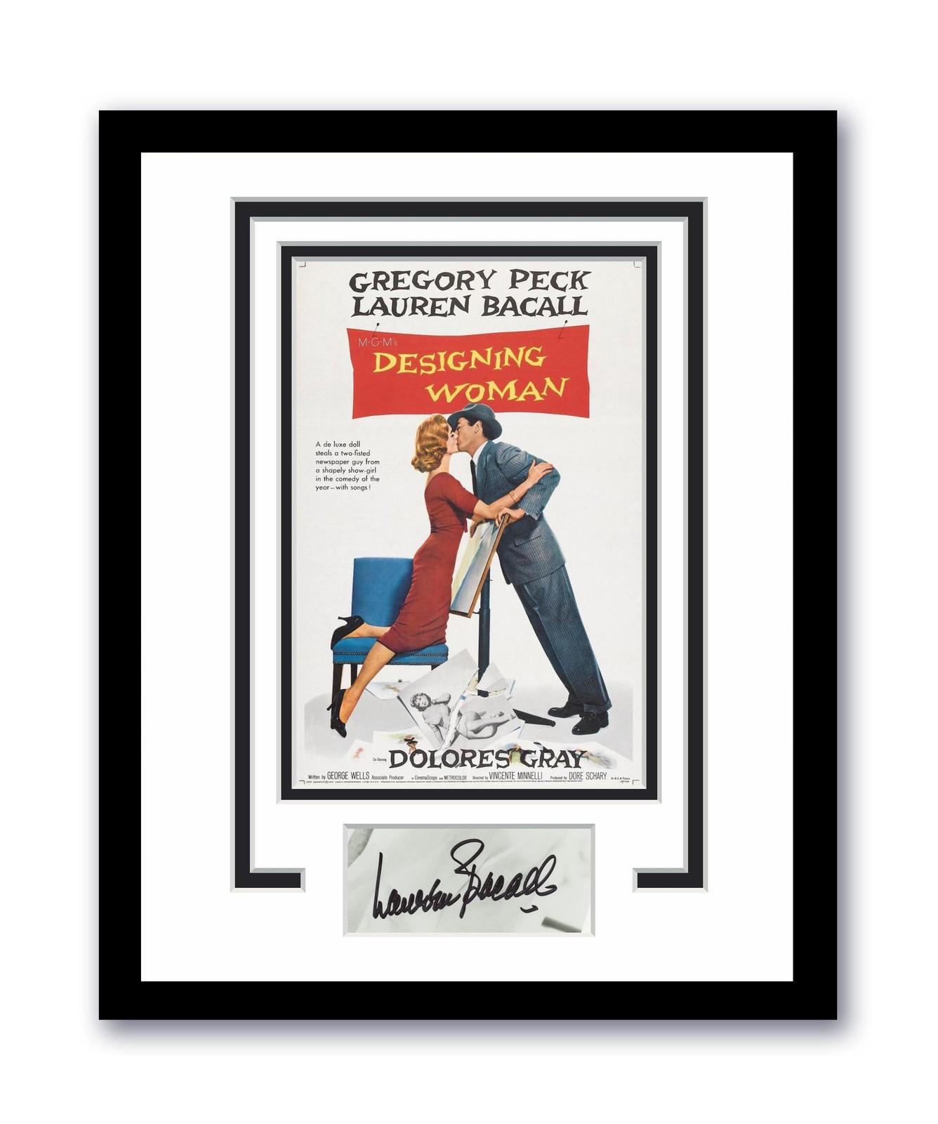 Lauren Bacall Autographed Signed 11×14 Framed Photo Designing Woman ACOA