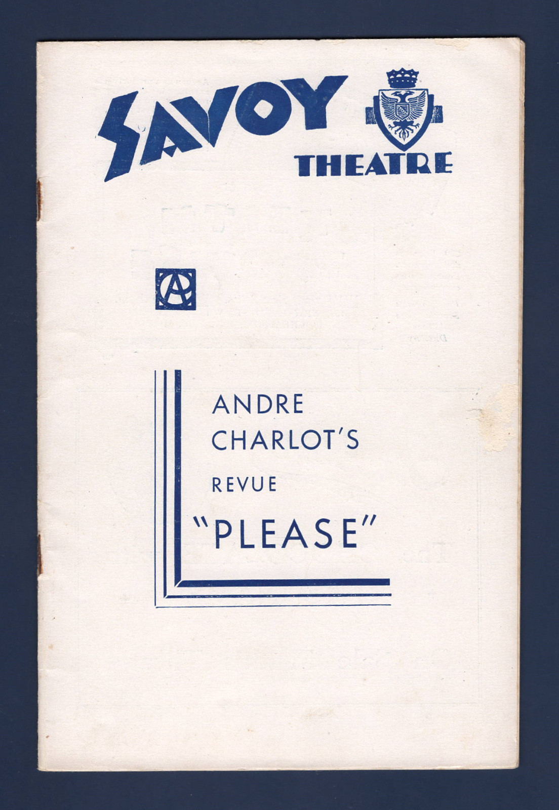 Andre Charlot’s Revue “PLEASE” Beatrice Lillie / Lupino Lane 1933 London Program