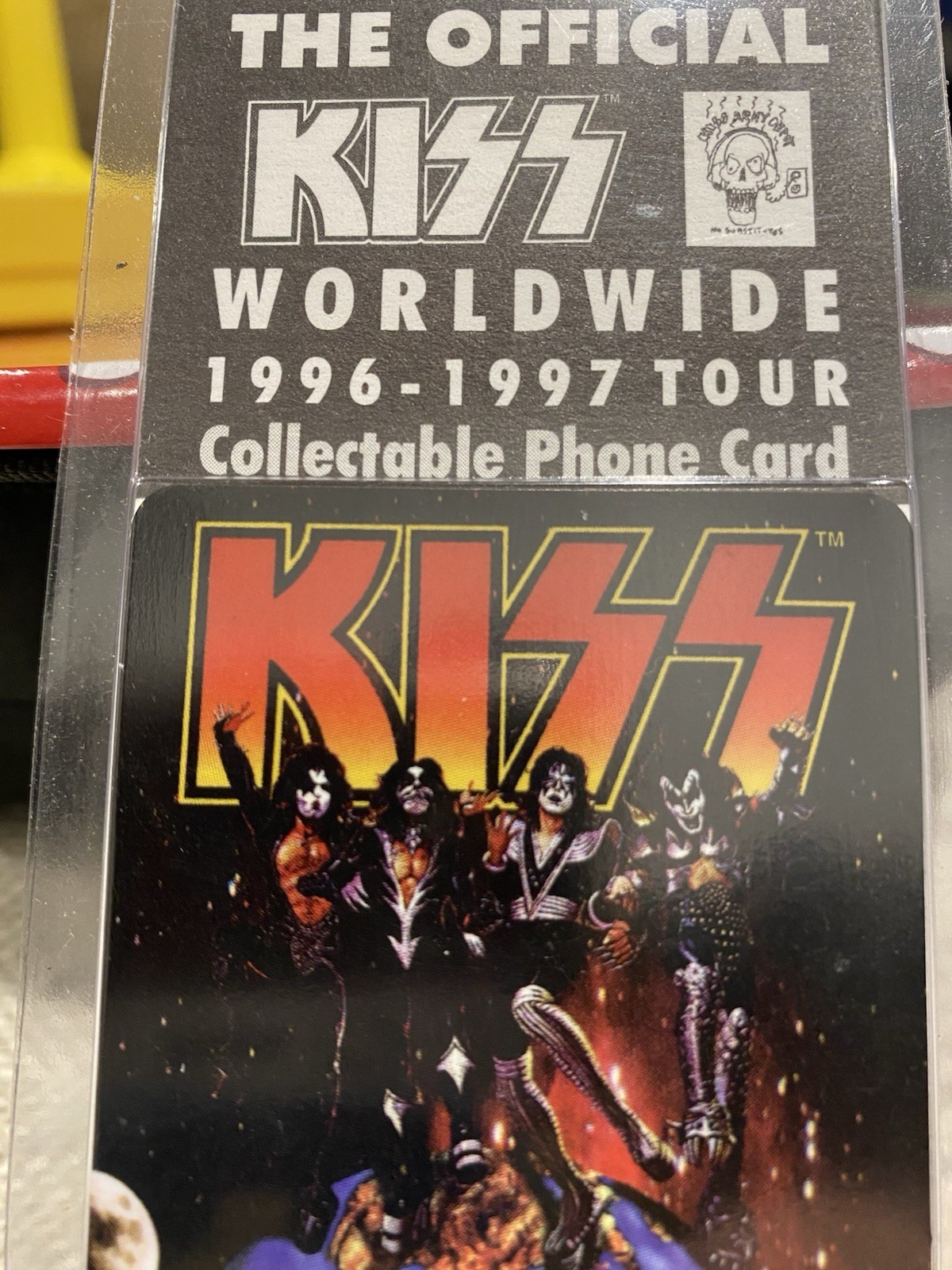Sealed KISS OFFICIAL WORLDWIDE 1996-1997 TOUR PHONE CARD~Rare~CHEAPEST ON EBAY