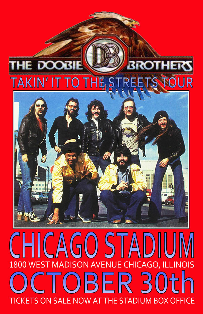 DOOBIE BROTHERS REPLICA 1976 CONCERT POSTER