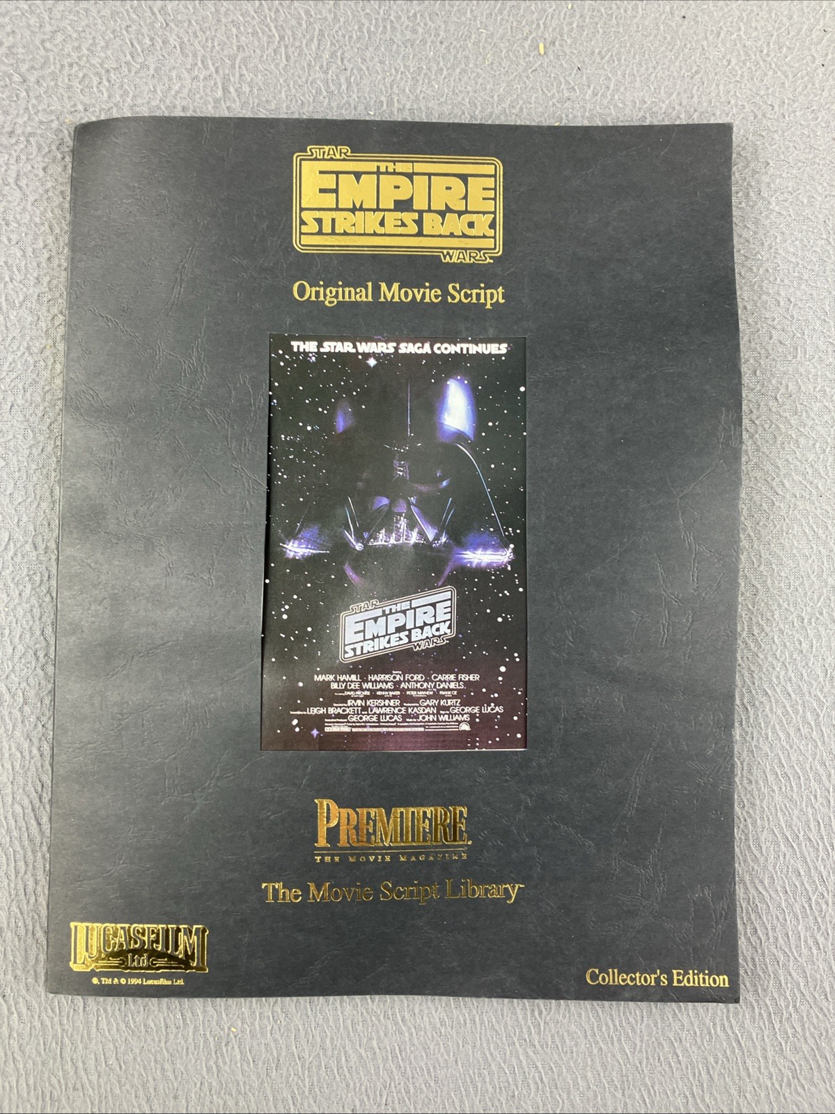 The Empire Strikes Back Star Wars Original Movie Script Premiere 1994