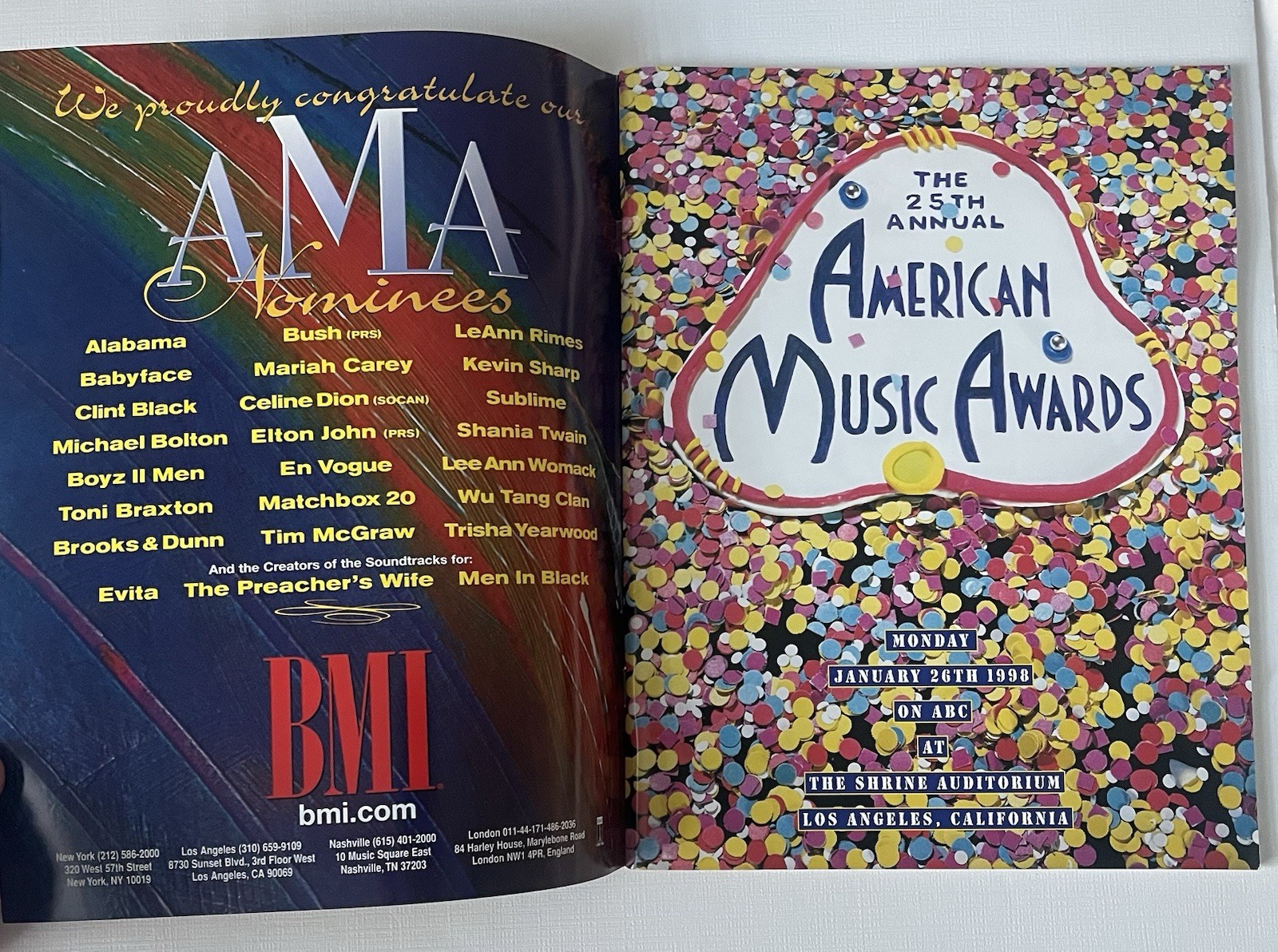(2) Programs 1998 American Music Awards & People’s Choice Awards – Nice!!