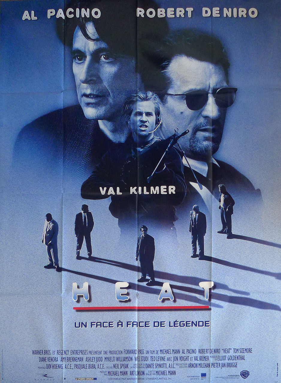 HEAT – PACINO / MANN / DE NIRO – ORIGINAL LARGE FRENCH MOVIE POSTER