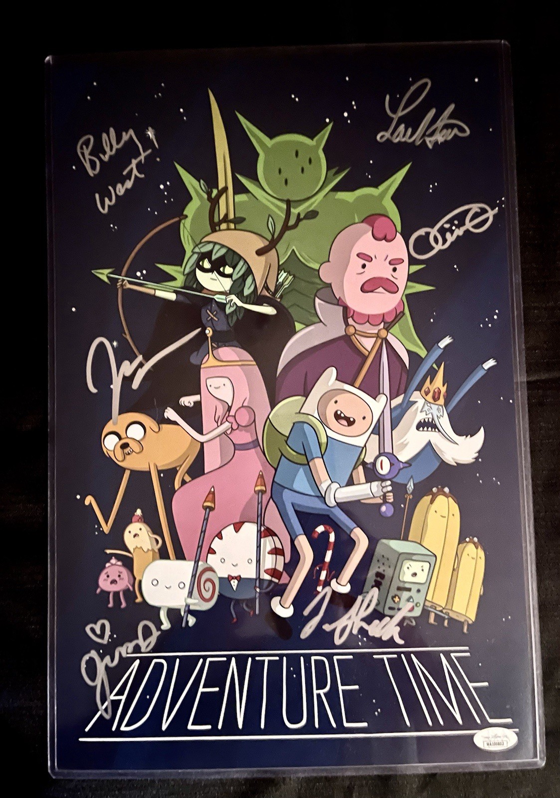 Adventure, Time Cast +6 Signed Billy West Luther Ferrino Olivia Olsen JSA￼￼￼