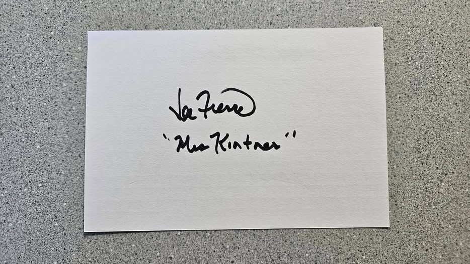 LEE FIERRO SIGNED 4×6 INDEX CARD AUTOGRAPH – JAWS