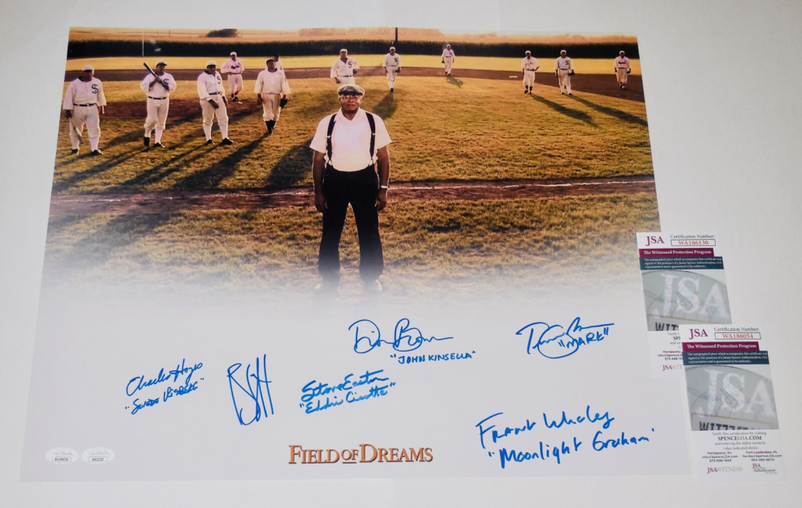 FIELD OF DREAMS AUTOGRAPHED 16×20 COLOR PHOTO (JSA) – Ray Liotta, Tim Busfield,
