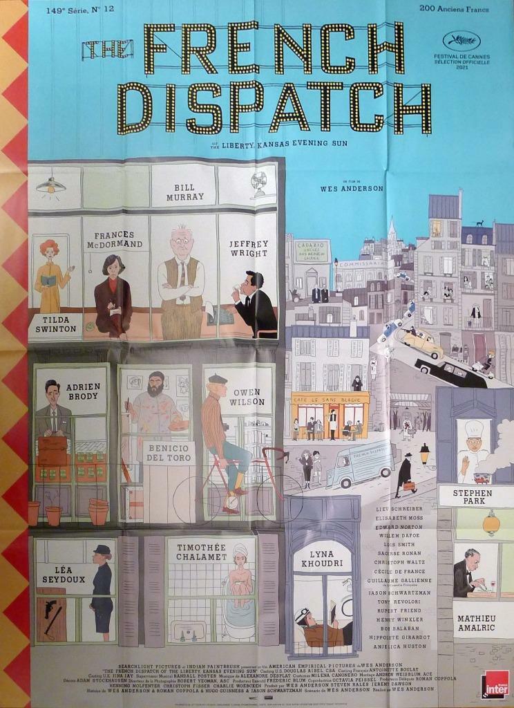 THE FRENCH DISPATCH – ANDERSON / CHALAMET / MURRAY – LARGE FRENCH MOVIE POSTER