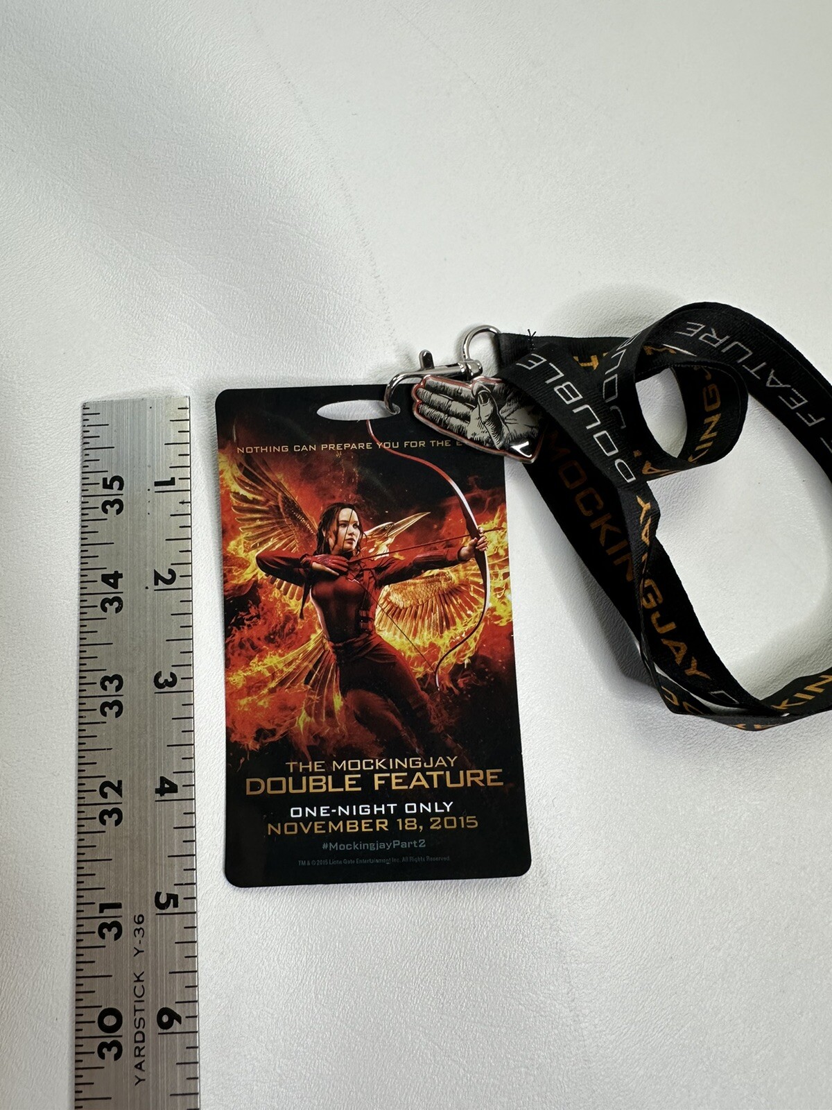 Hunger Games The Mockingjay Part 2 Double Feature Promo Lanyard 3 Finger Pin