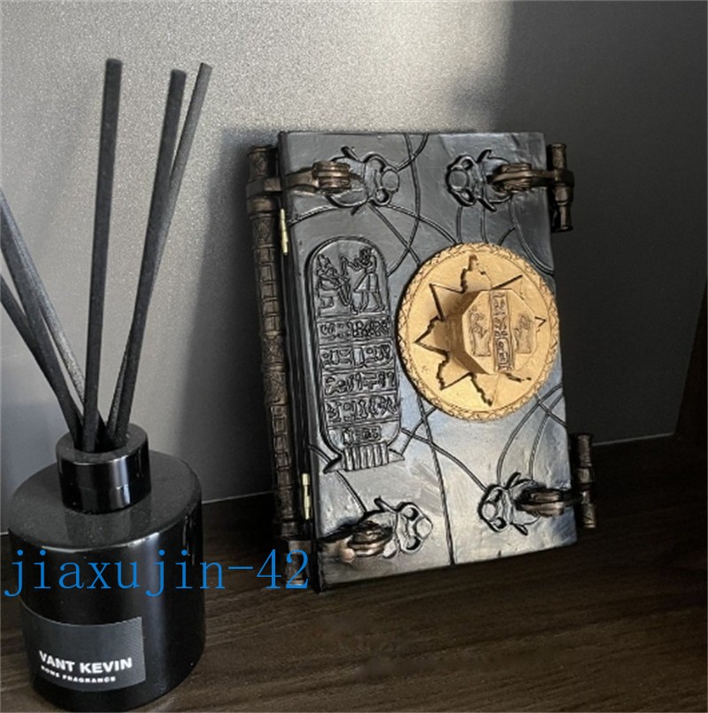 Book of The Dead The Mummy Magic book Box Prop with Key Resin Crafts Ornaments