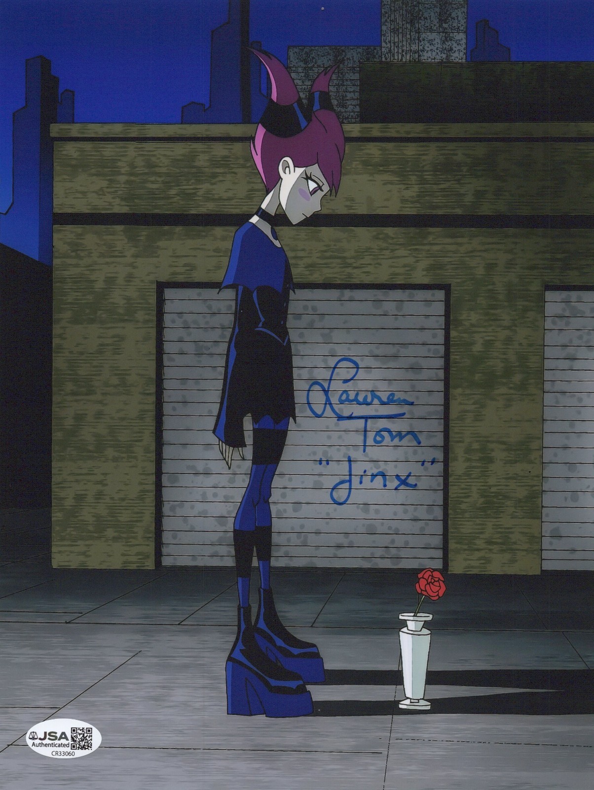 LAUREN TOM Signed TEEN TITANS 8×10 JINX Authentic Autograph Photo JSA COA Cert