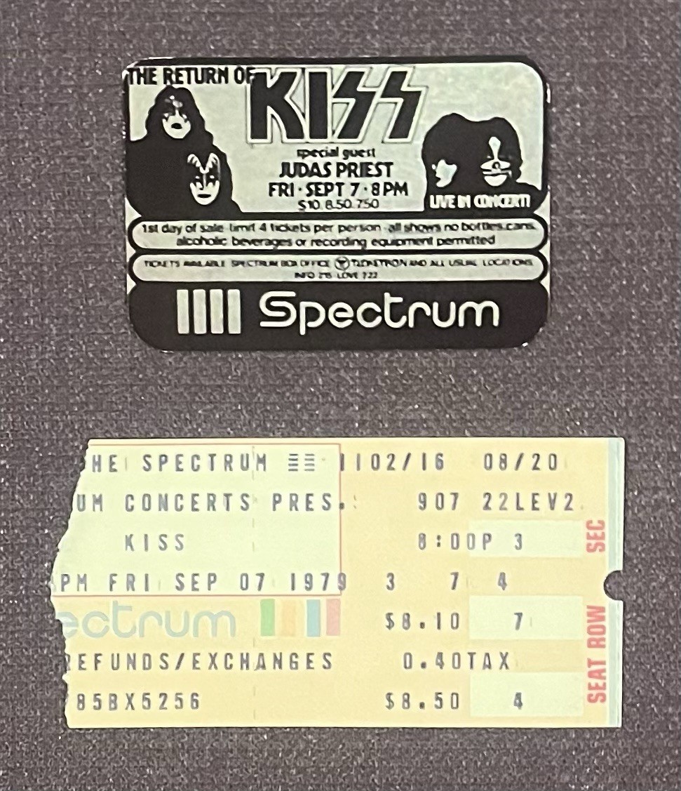 KISS / Judas Priest 💋 DYNASTY Ticket Stub 1979 Philadelphia AUCOIN w/Repro Ad