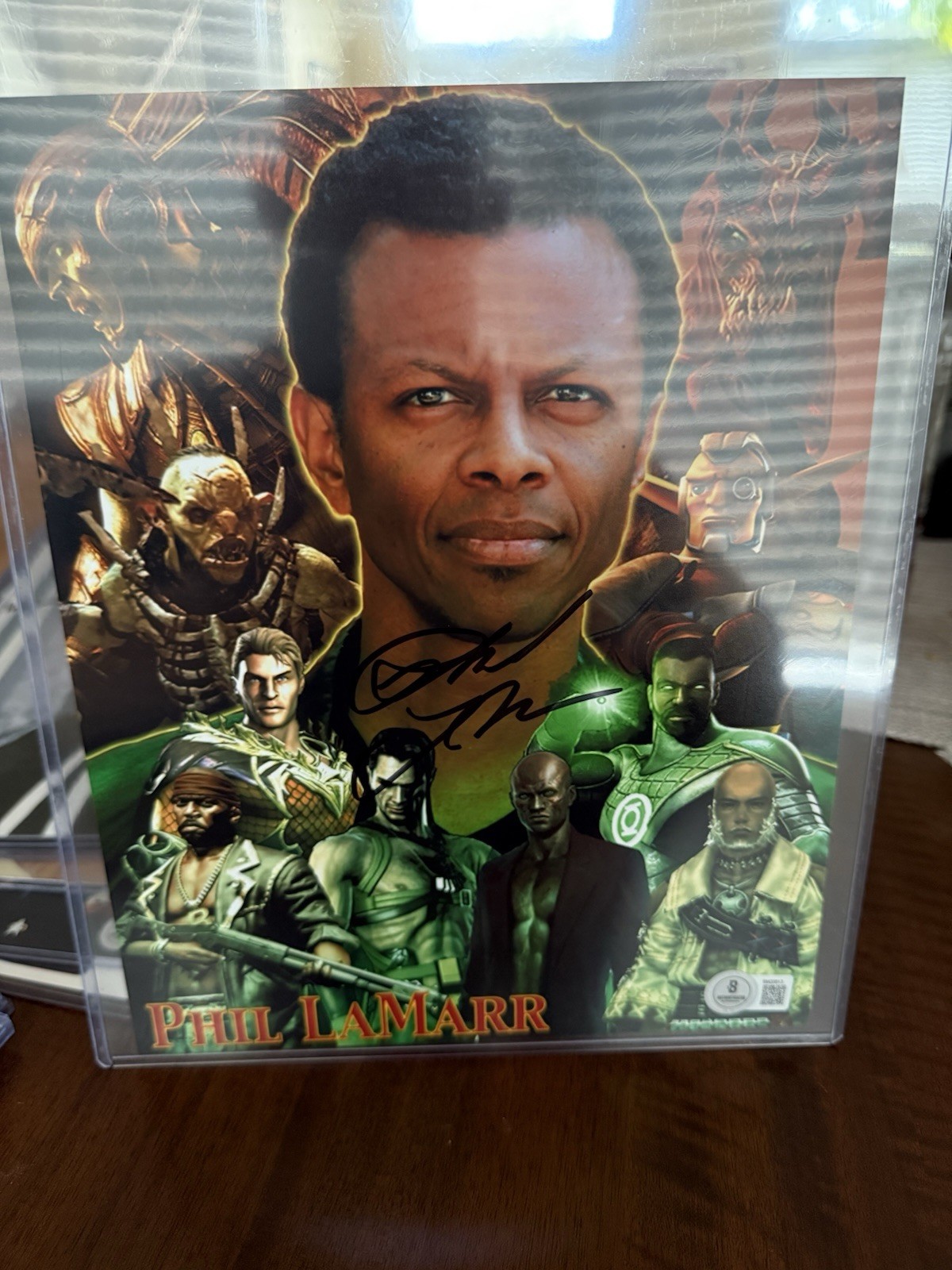 Rare Signed Phil LaMarr Autographed Justice League Green Lantern etc Beckett COA
