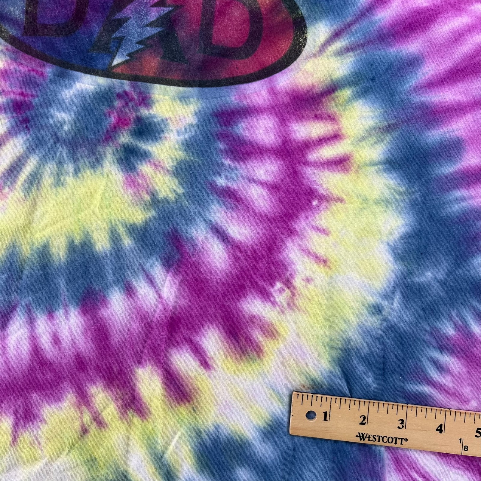 GRATEFUL DAD Tie-Dye T-Shirt Adult XL Grateful Dead Parody Multi Color NO TAG