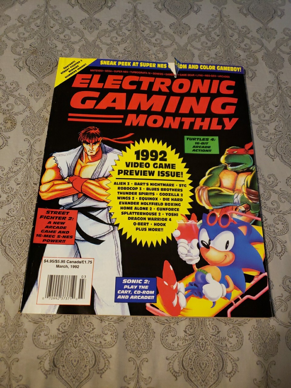 ELECTRONIC GAMING MONTHLY #32 March 1992 Vintage Magazine video game preview EGM