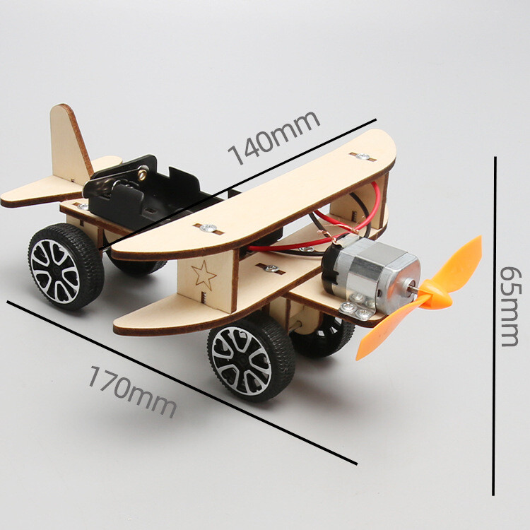 Wooden DIY Airplane Kids Puzzles Helicopter School Projects Experiment Kits Scie