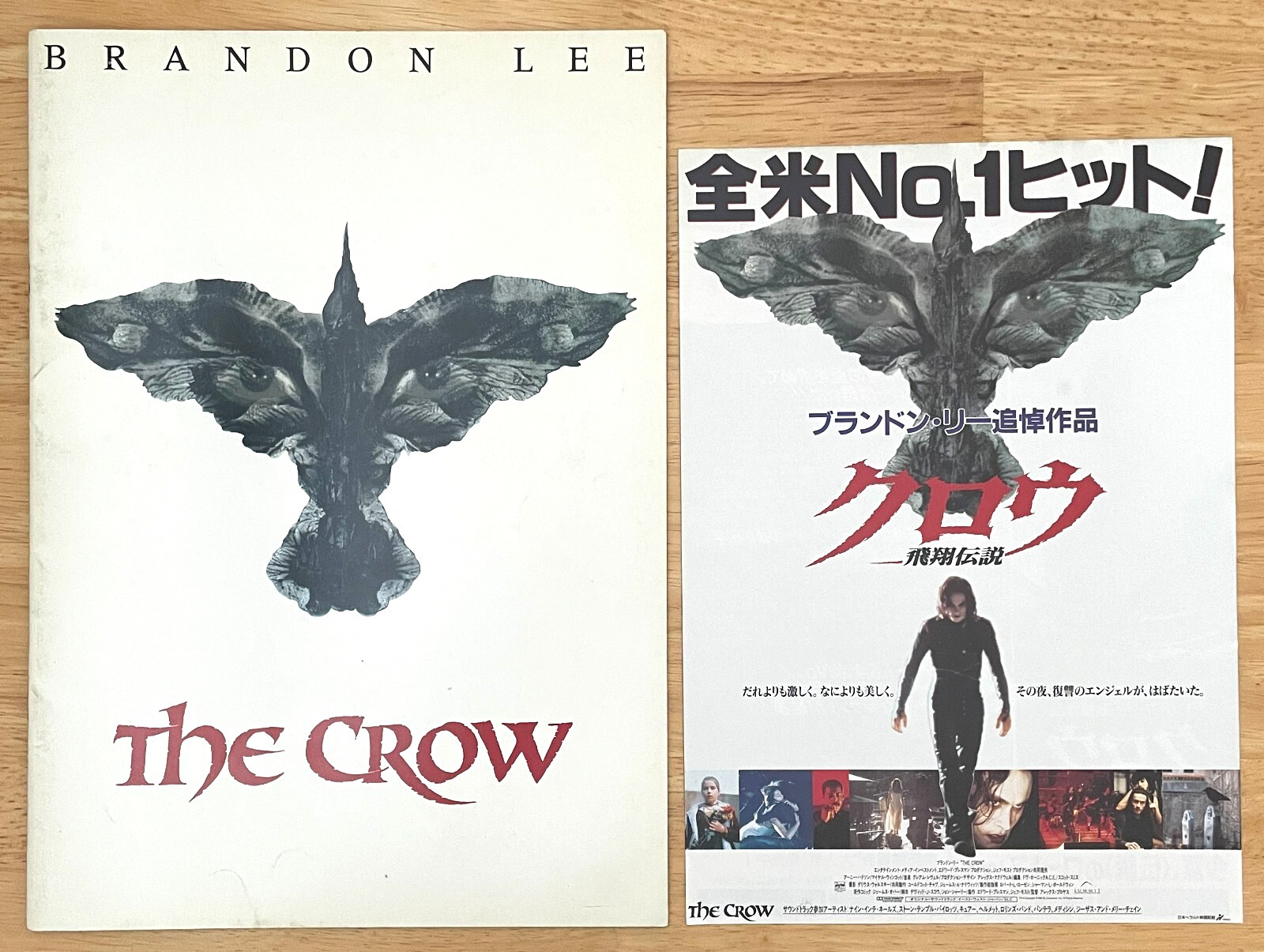 The Crow 1994 Movie Program Japan Flyer Set Brandon Lee Rochelle Davis