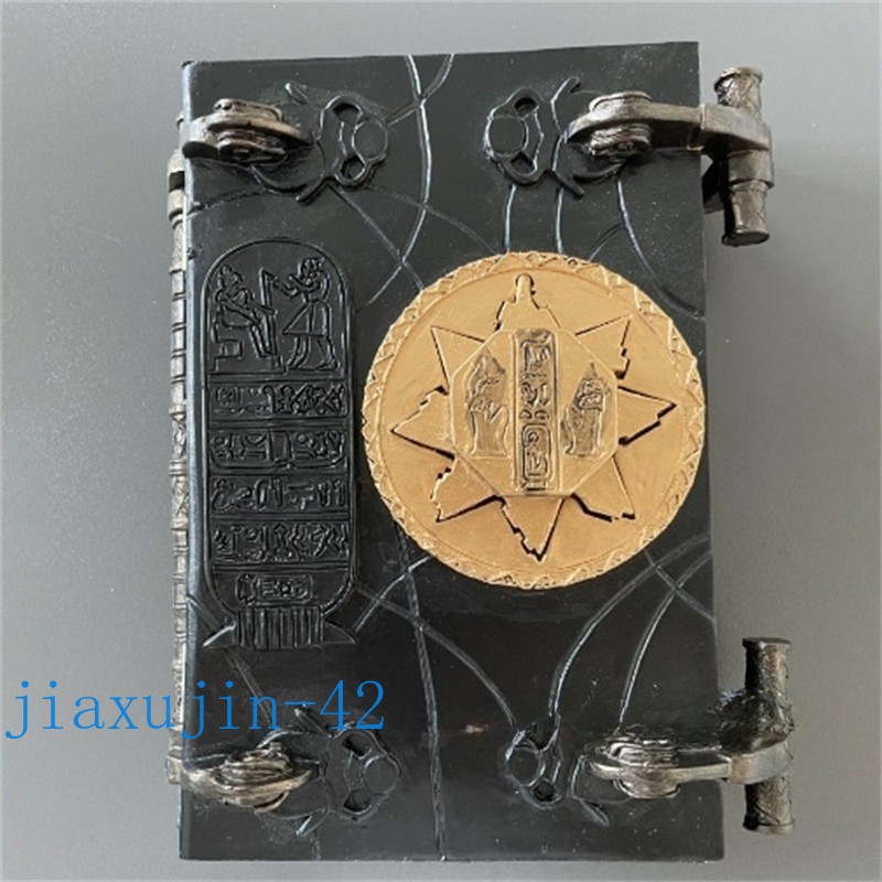 Book of The Dead The Mummy Magic book Box Prop with Key Resin Crafts Ornaments