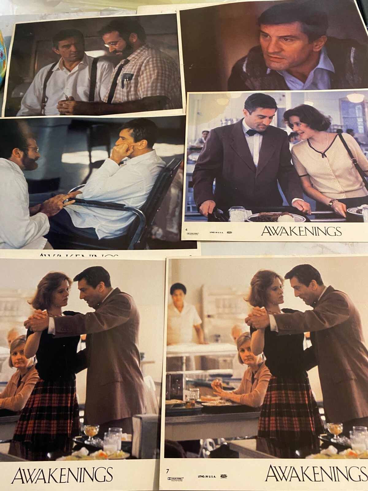 Robert De Niro, Robin Williams, Awakenings Lot of SIX Vintage Movie Photo Stills