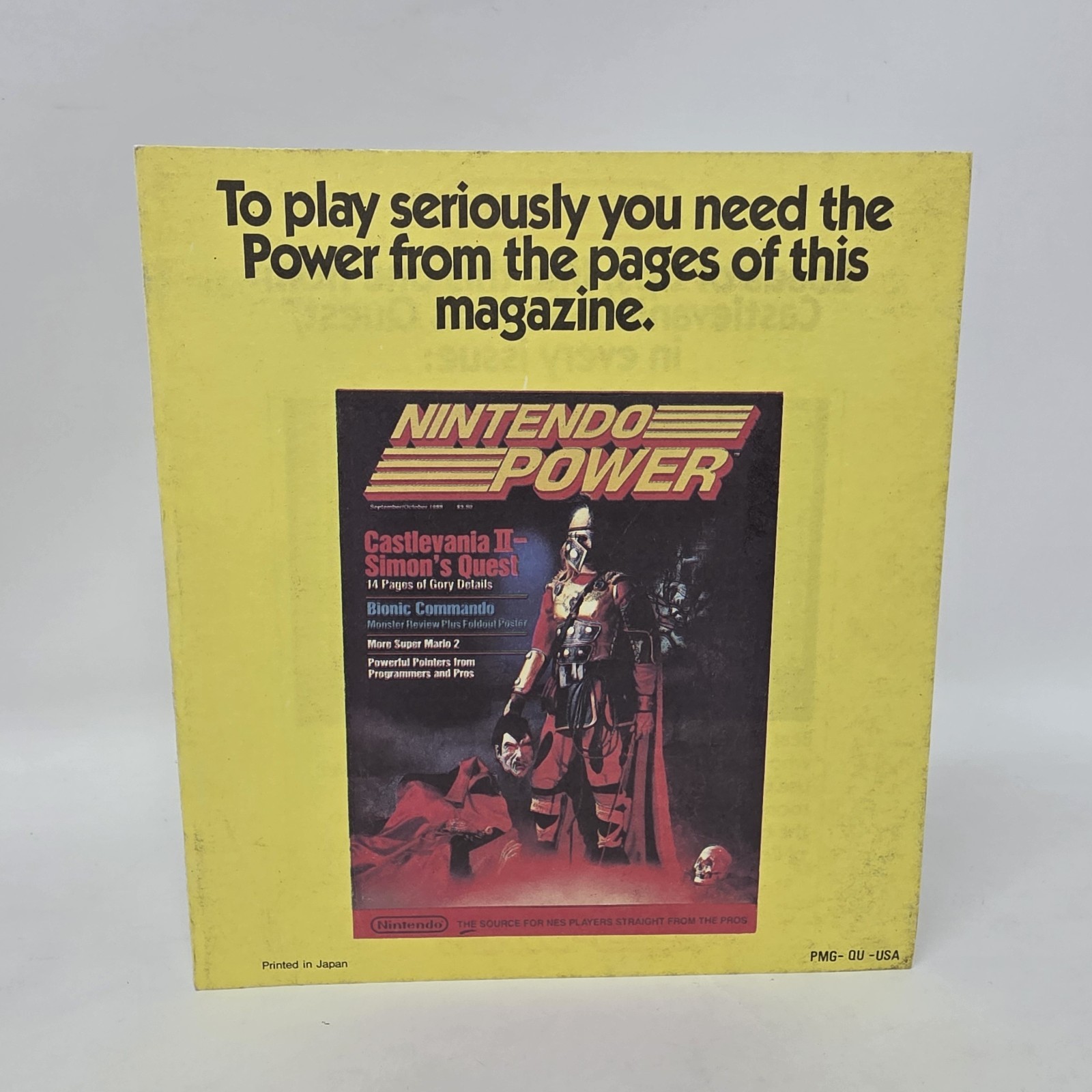 Nintendo Power NES Video Game Insert Castlevania II Cover Magazine Subscription