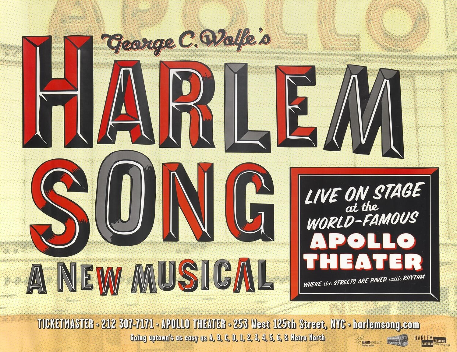 Harlem Songs at The Apollo Theater Reprint 13″ x 19″ Concert Poster