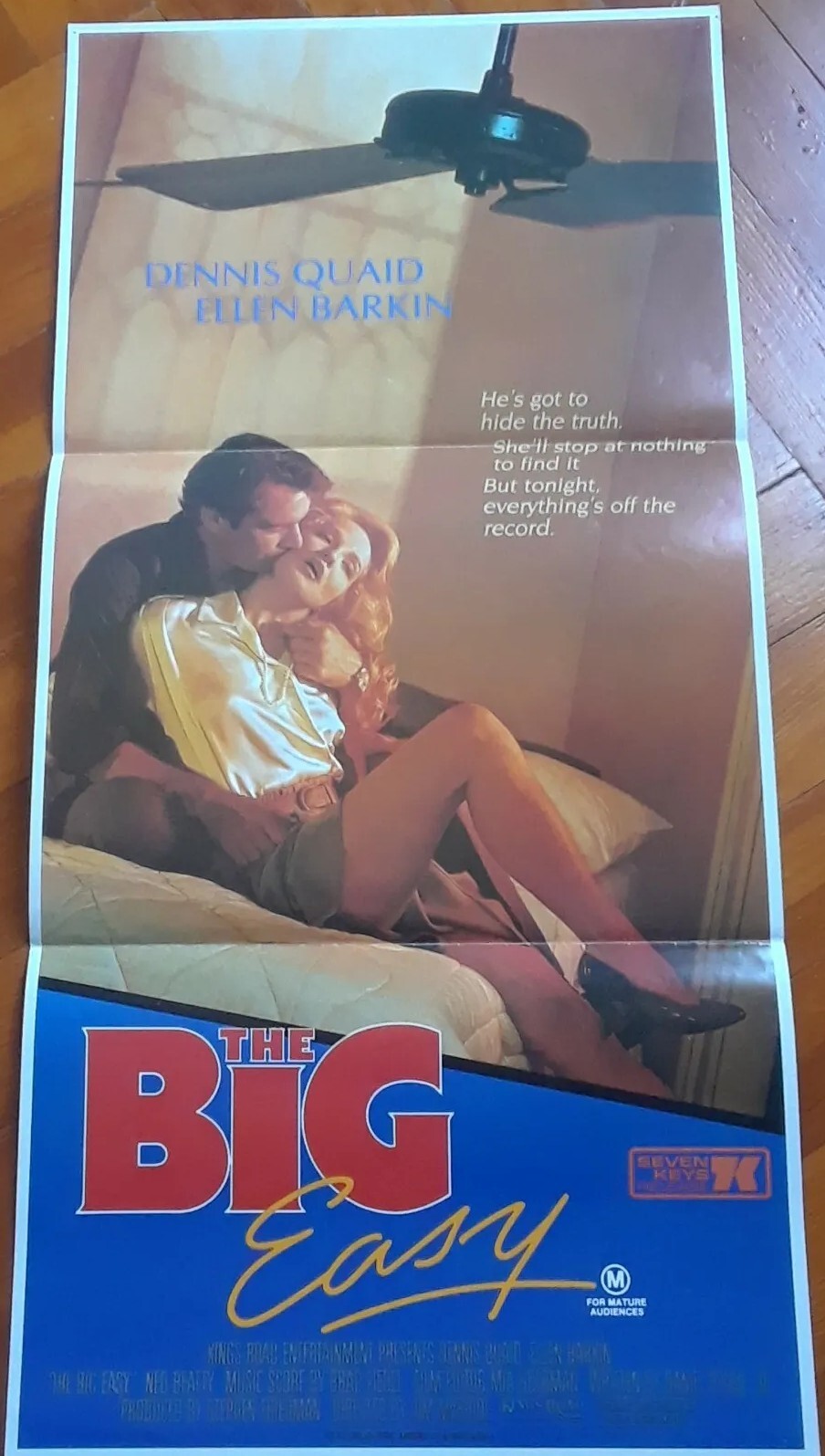 Original Movie Daybill Poster 1980’s The Big Easy Dennis Quaid 27 x 13