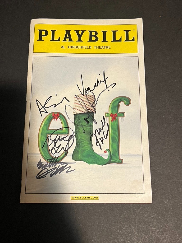 Elf the Musical Hand Signed Playbill December 2010