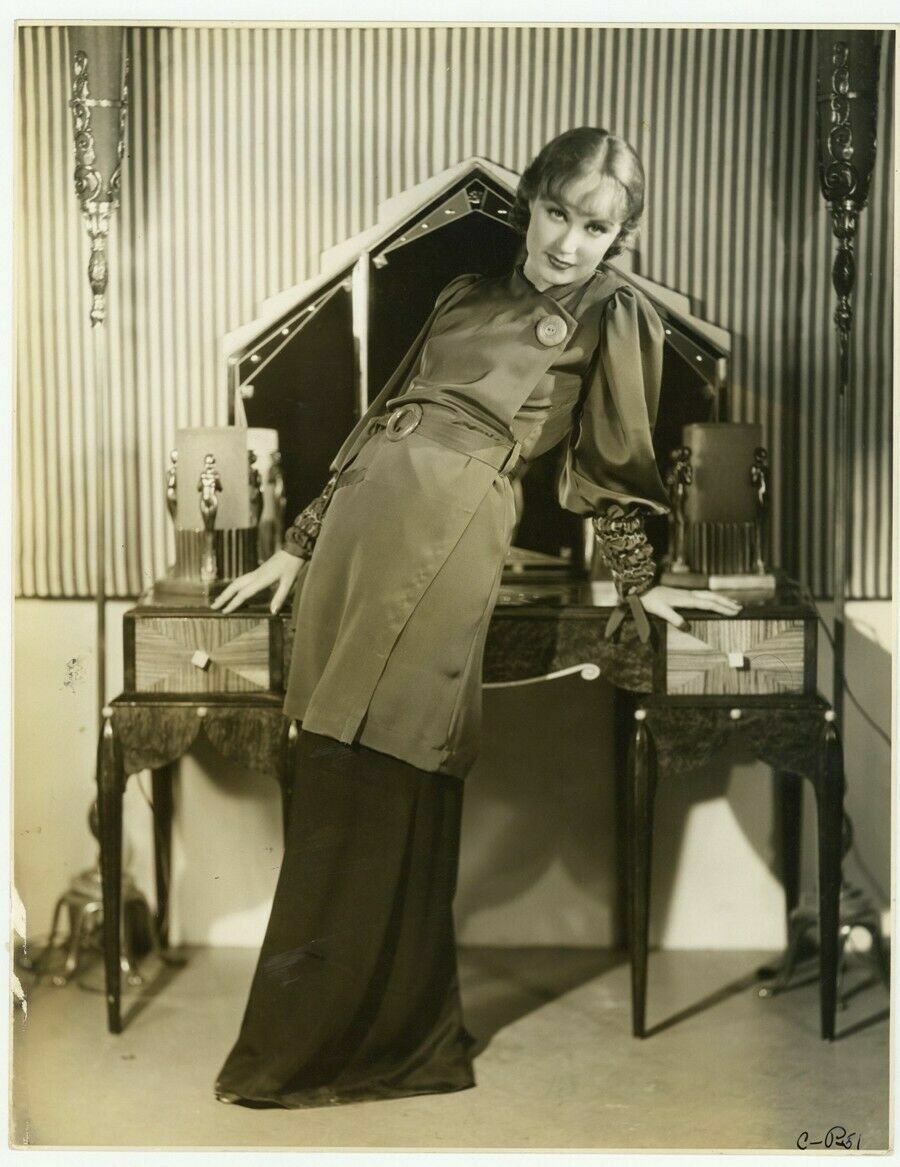 Fay Wray 1933 Spectacular Art Deco 11×14 Oversized Photo Black Noon Glamour XL77