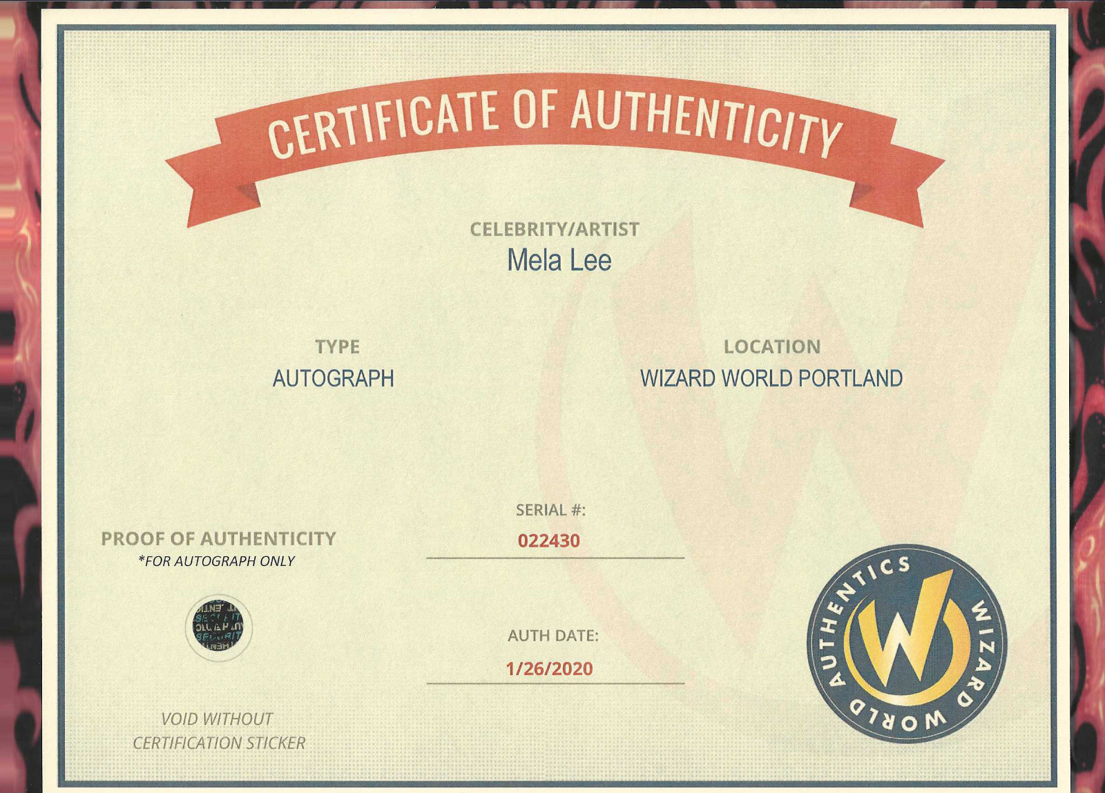 Mela Lee Signed 8×10 Photo Voice Actor Animation Anime Film Video Games (WW COA)