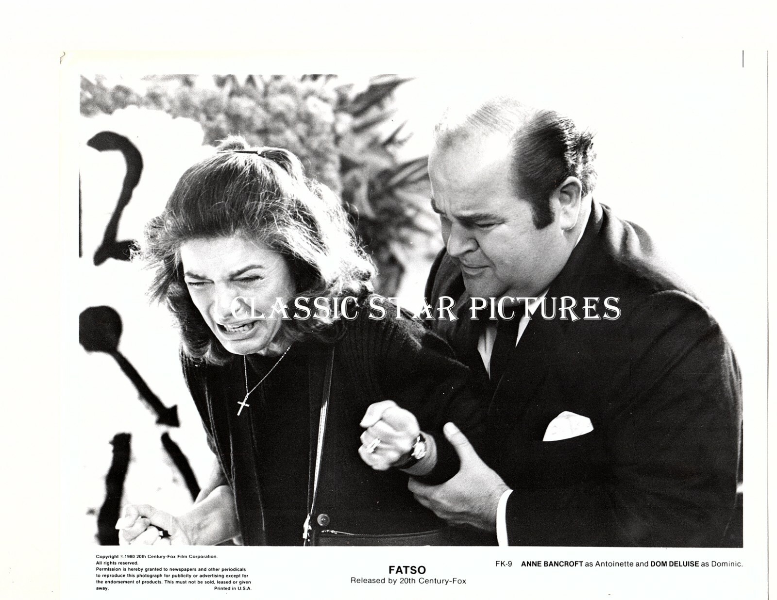 G751 Dom Deluise Anne Bancroft Fatso 1980 8 x 10 vintage photograph