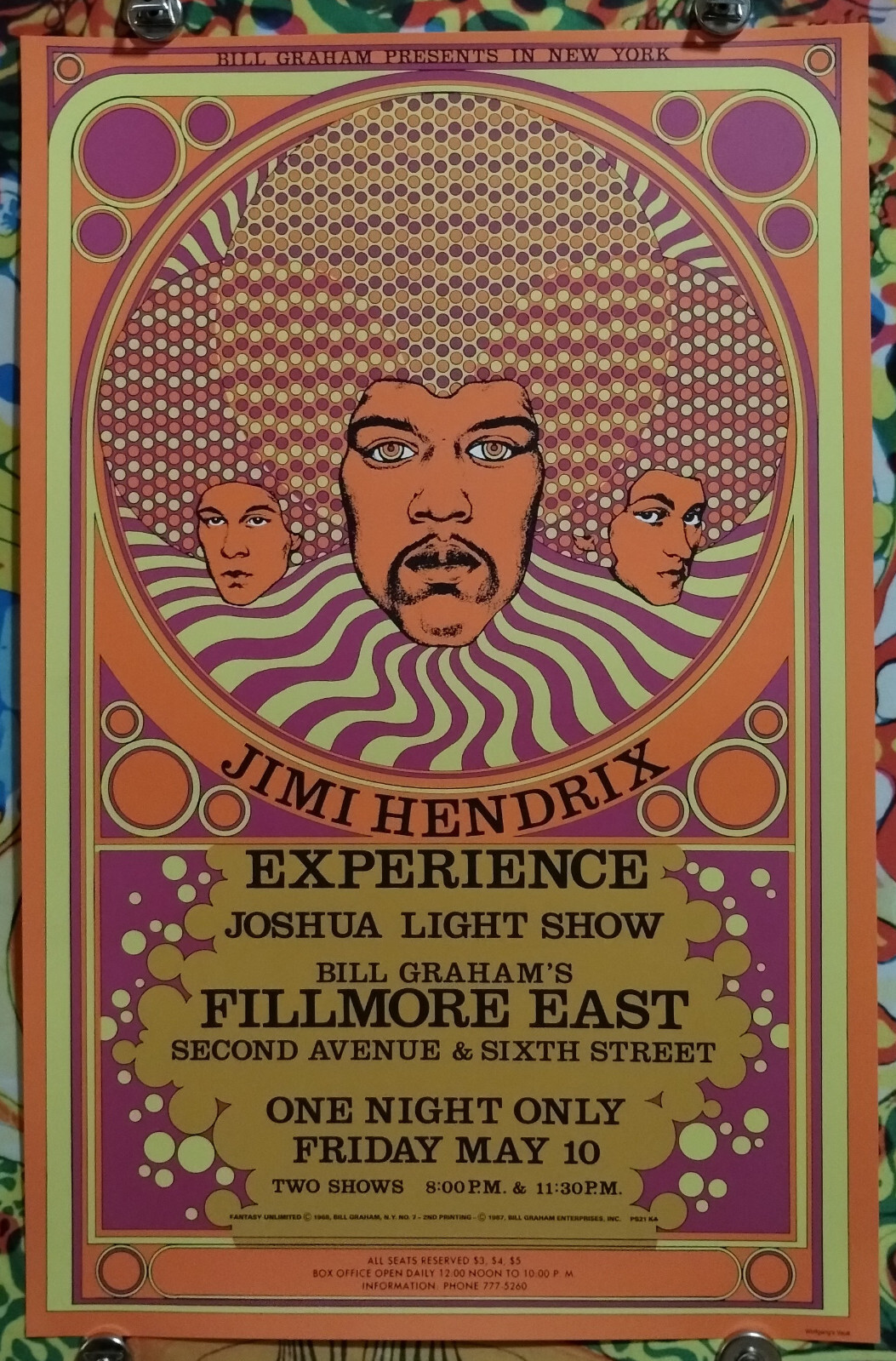 Jimi HendriX EXperience FME7-3 BiLL Graham FiLLmore EaSt PoSter