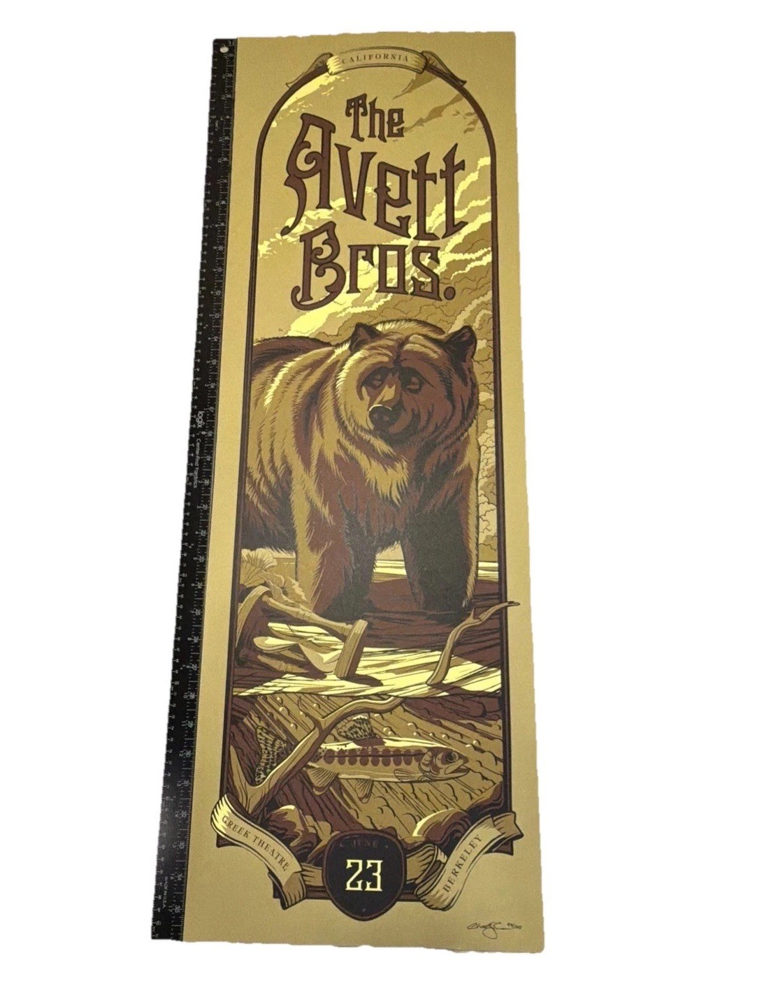 OFFICIAL The Avett Brothers 2012 Berkeley Greek Theatre concert post S/N #50-100