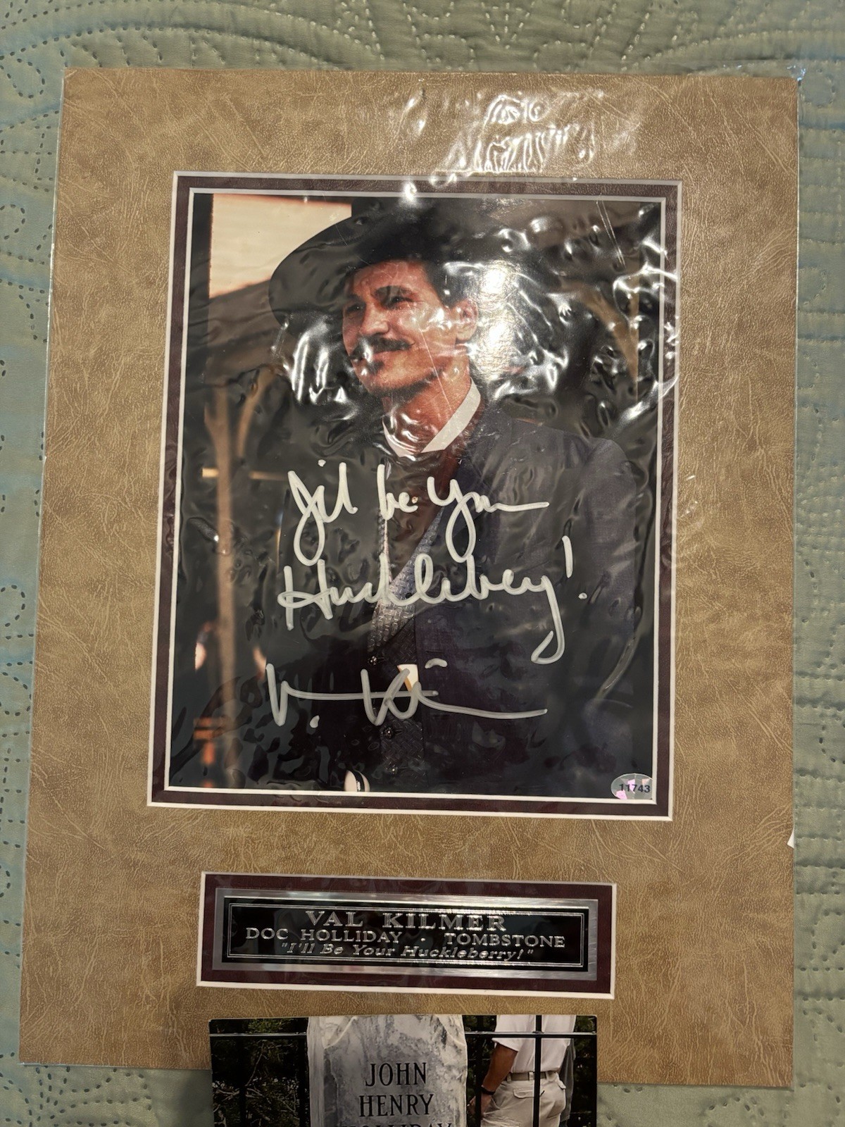 Val Kilmer Signed Tombstone Doc Holliday 8×10 Photo World Wide Authentics COA