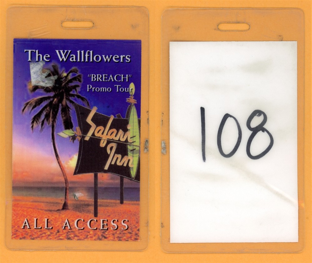 The Wallflowers All Access Jacob Dylan Laminated Backstage Pass – Breach Tour
